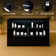 C1500 LED Retail Shop Counter – Black