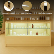 LED Retail Shop Counter C1500 – Maple Finish
