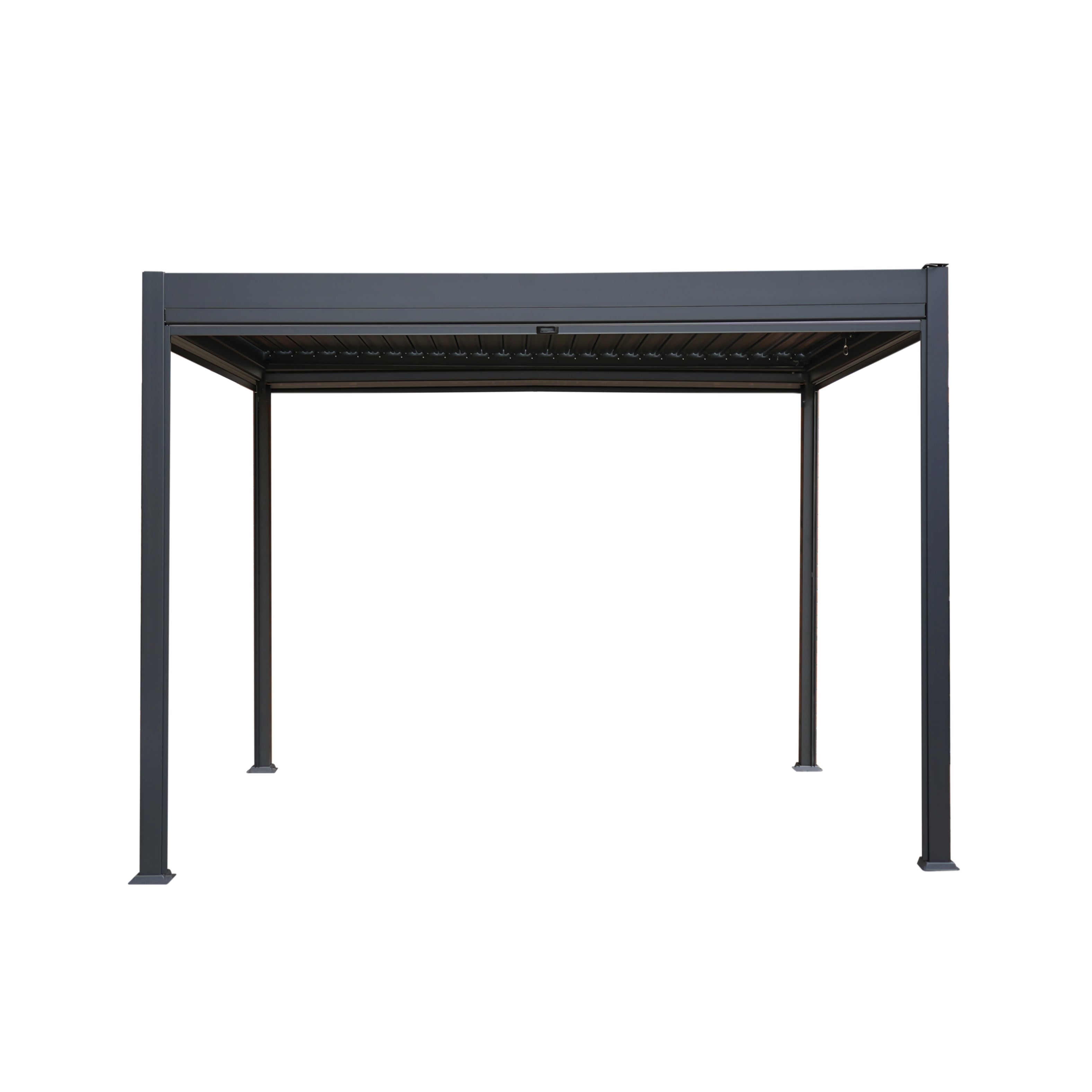 Aluminium Pergola with Anthracite Blinds (3m x 3m)