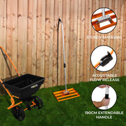 Rotary Spreader and 50 cm Lawn Leveller – Orange