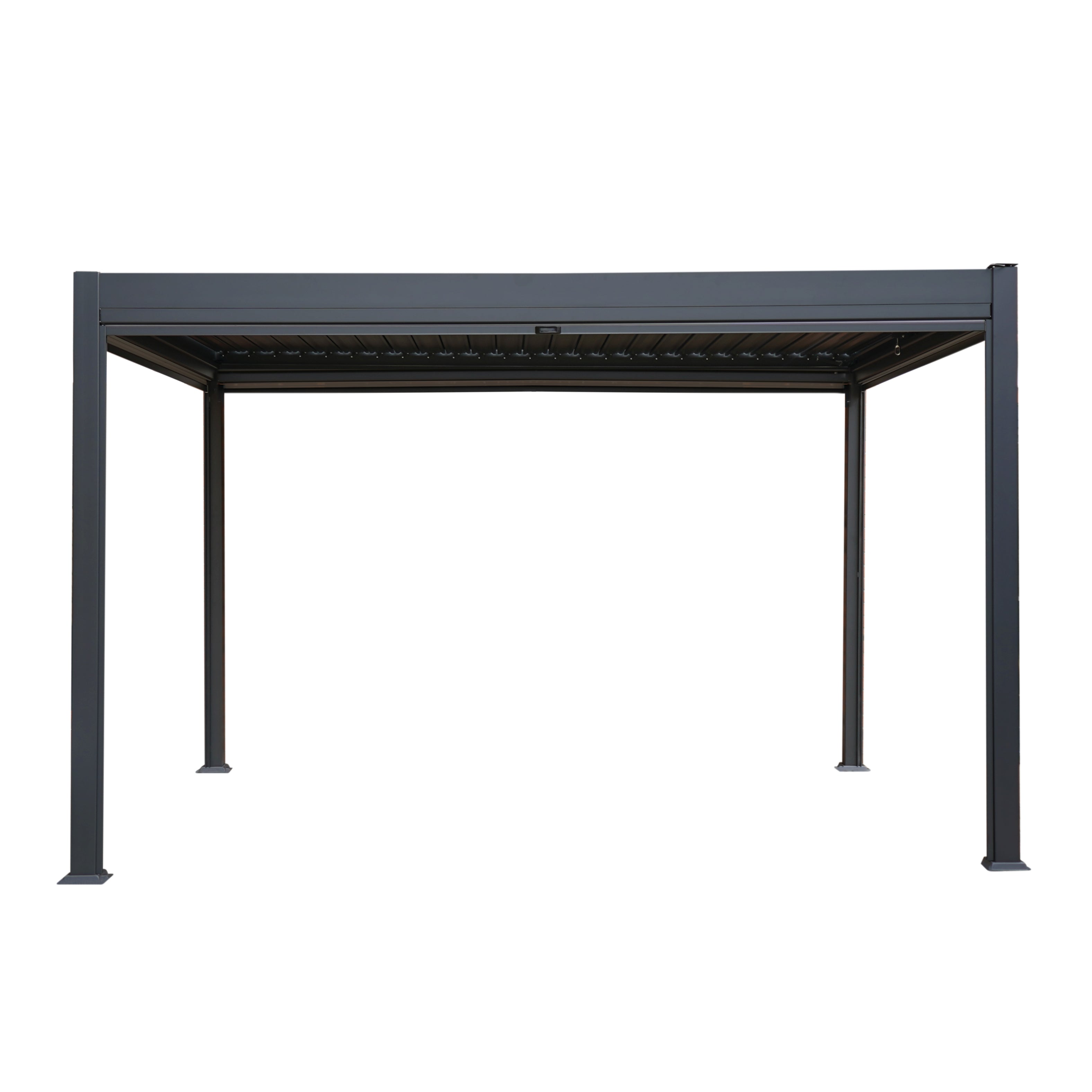 Aluminium Pergola with Anthracite Blinds – 3m x 4m