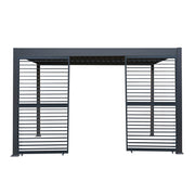 Anthracite Aluminium Pergola with Two Shutter Panels – 3m x 4m