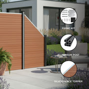 Brown Angled Composite Fence Panel