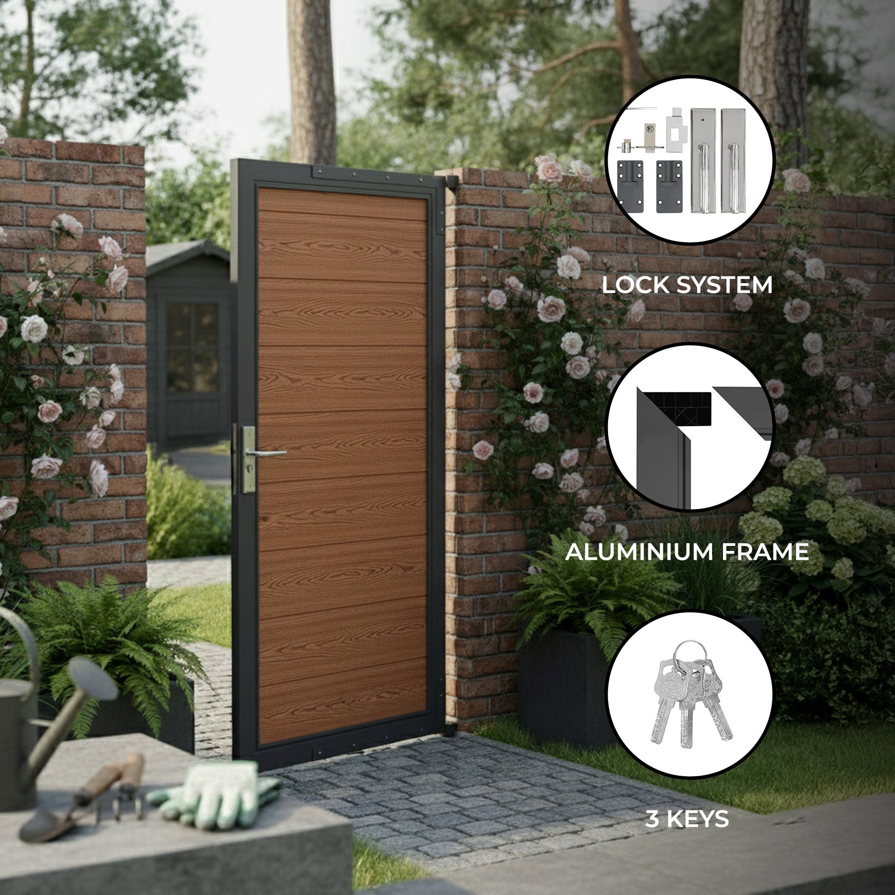 Brown Composite Panel Gate