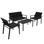 Black Rattan Patio Furniture Set