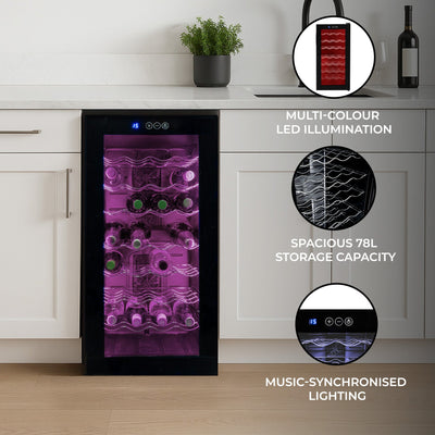 Oriva LED-Illuminated Wine Cooler