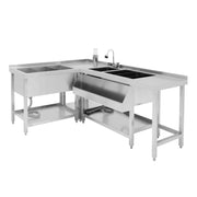 Modular Cocktail Bar with Built-In Ice Well
