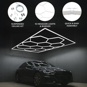 Hexagonal LED Lighting Panels - 10-Pack