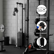 Wall-Mounted Cable Pulley System for Strength Training