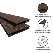 Brown Composite Decking Boards - 5-Pack