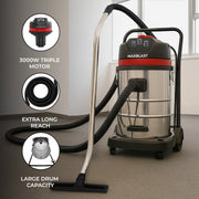 80-Liter Wet and Dry Vacuum Cleaner with 5m Hose