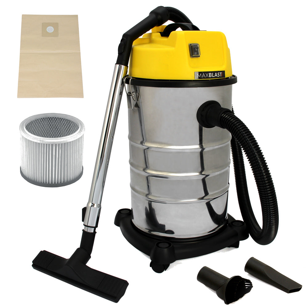Gutter Cleaning Vacuum Pole Kit with 30L Wet/Dry Vacuum