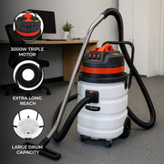 90L Wet and Dry Vacuum Cleaner with 5m Hose