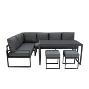 Tabletop Pizza Oven and Aluminium Corner Sofa Set – Anthracite Grey