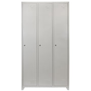 Grey Three-Door Metal Storage Locker