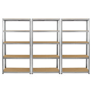 GALWIX Galvanised Racking – 6-Piece Set, 90 cm W x 180 cm H x 30 cm D