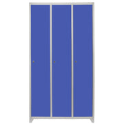 Blue 3-Door Wide Metal Storage Locker