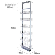 KuKoo Pull-Out Soft-Close Kitchen Larder Cabinet – 46 cm Depth x 190–220 cm Height