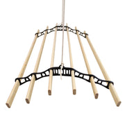 Ceiling-Mounted Clothes Airer with Pulley System – Black, 1.5 m