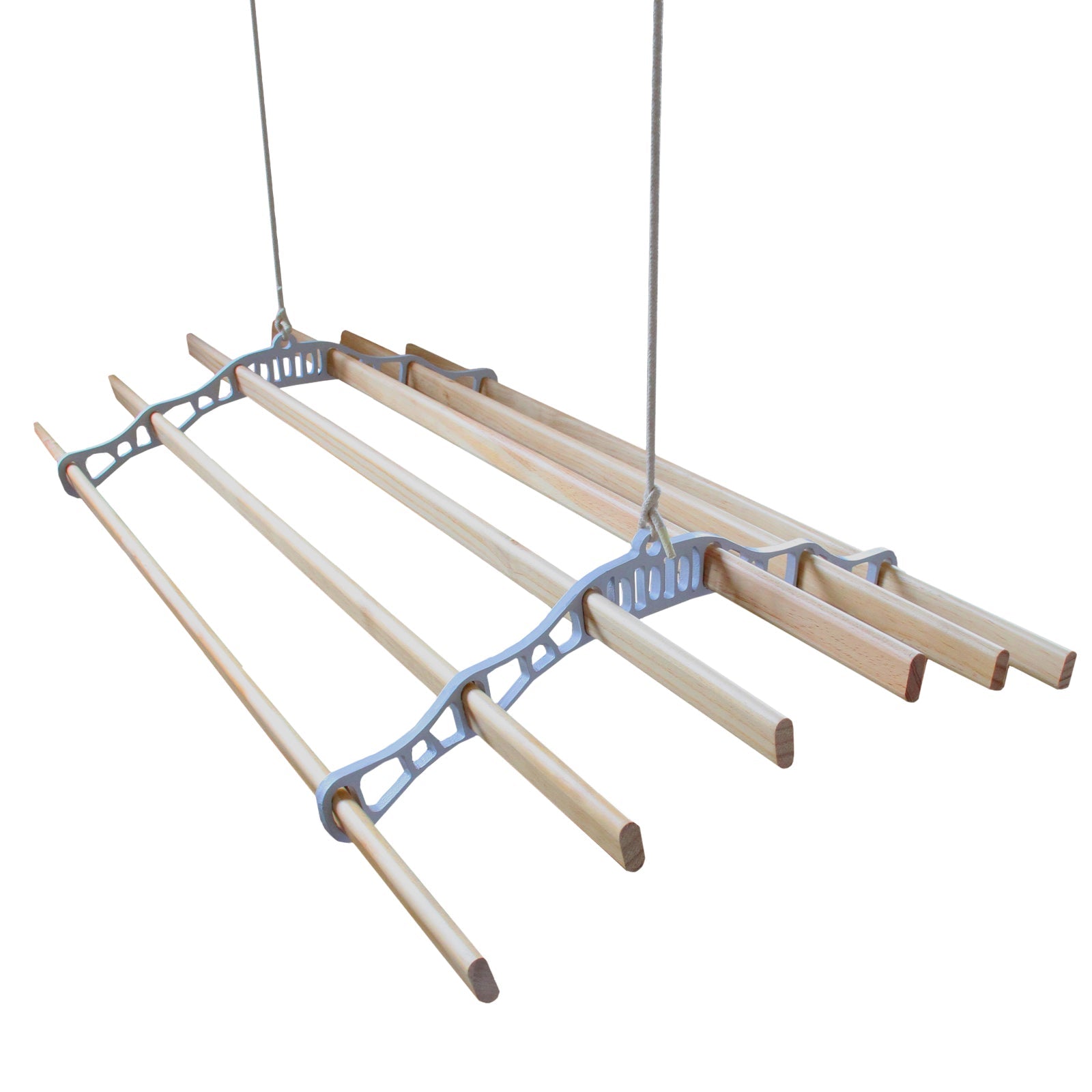 Ceiling-Mounted Clothes Airer Pulley System - White, 1.4 m