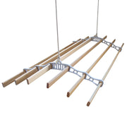 Ceiling-Mounted Clothes Airer with Pulley – White, 1.5 m