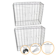 Gabion Baskets 100 x 95 x 30 cm – 2-Pack