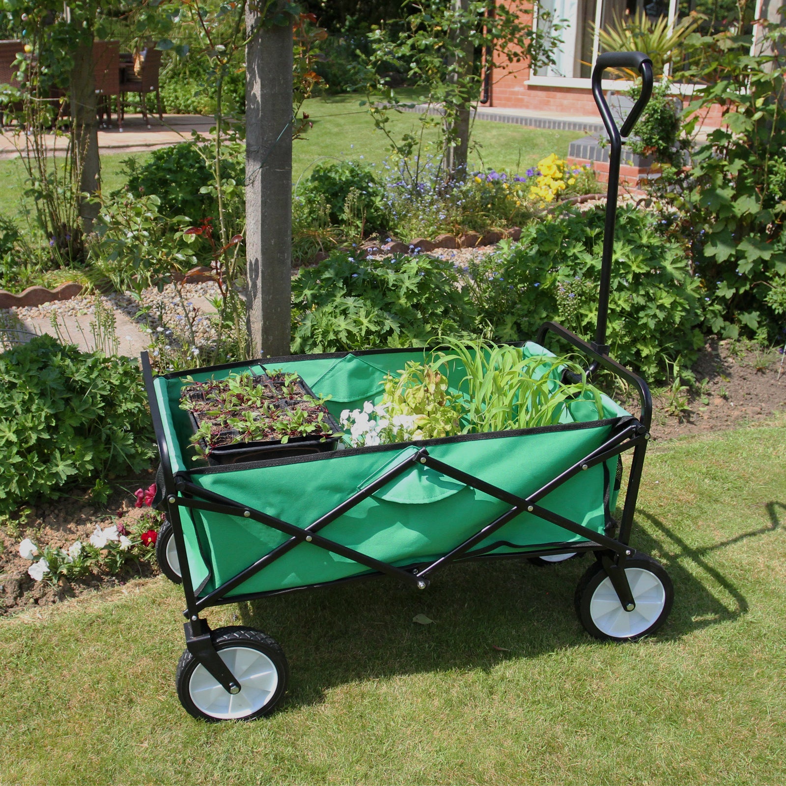Foldable Garden Cart - Green