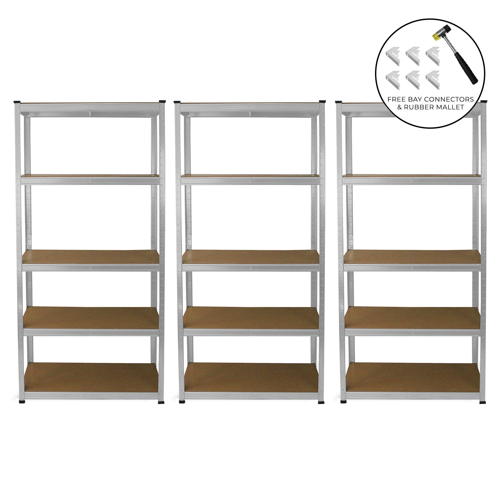 Pack of 3 E-Rax Galvanised Racking Units