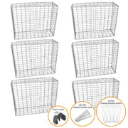 Gabion Baskets 100 x 95 x 30 cm (6-pack)