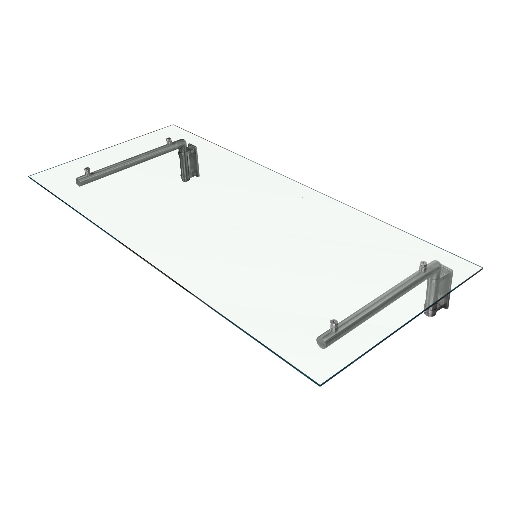 Glass Door Canopy with Brackets – 144 cm W x 80 cm D