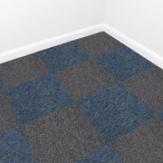 40 Carpet Tiles – 10 m² Total – Storm Blue & Charcoal Black