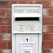 White Royal Mail Post Box on Stand