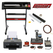5-in-1 Heat Press, 720mm Vinyl Cutter, Epson Printer, and Weeding Kit