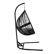 Black Hanging Rattan Egg Chair