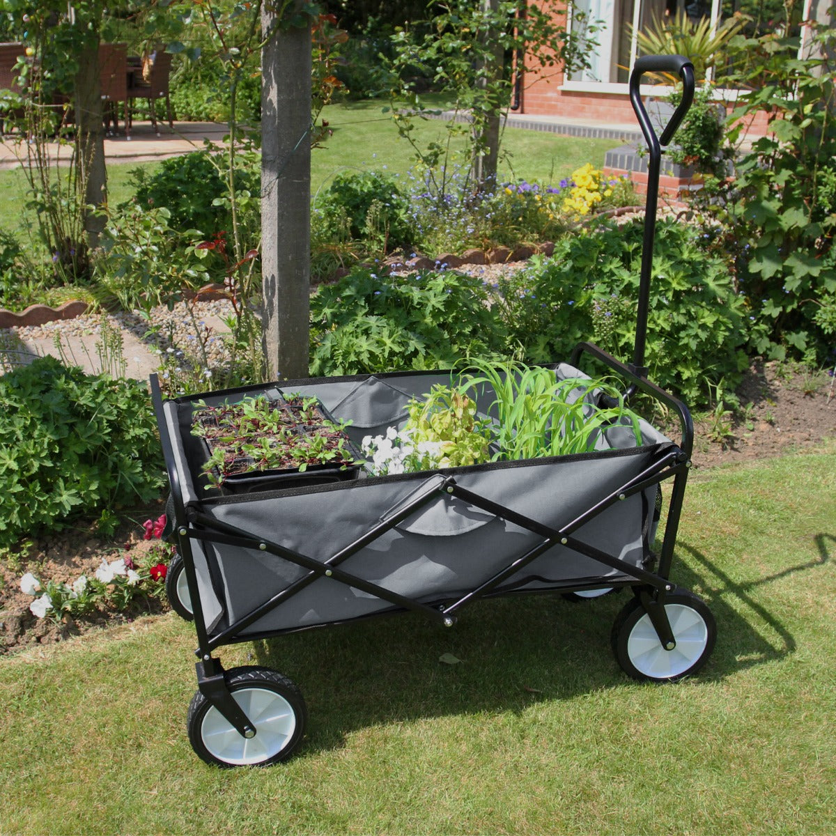 Foldable Garden Cart - Grey