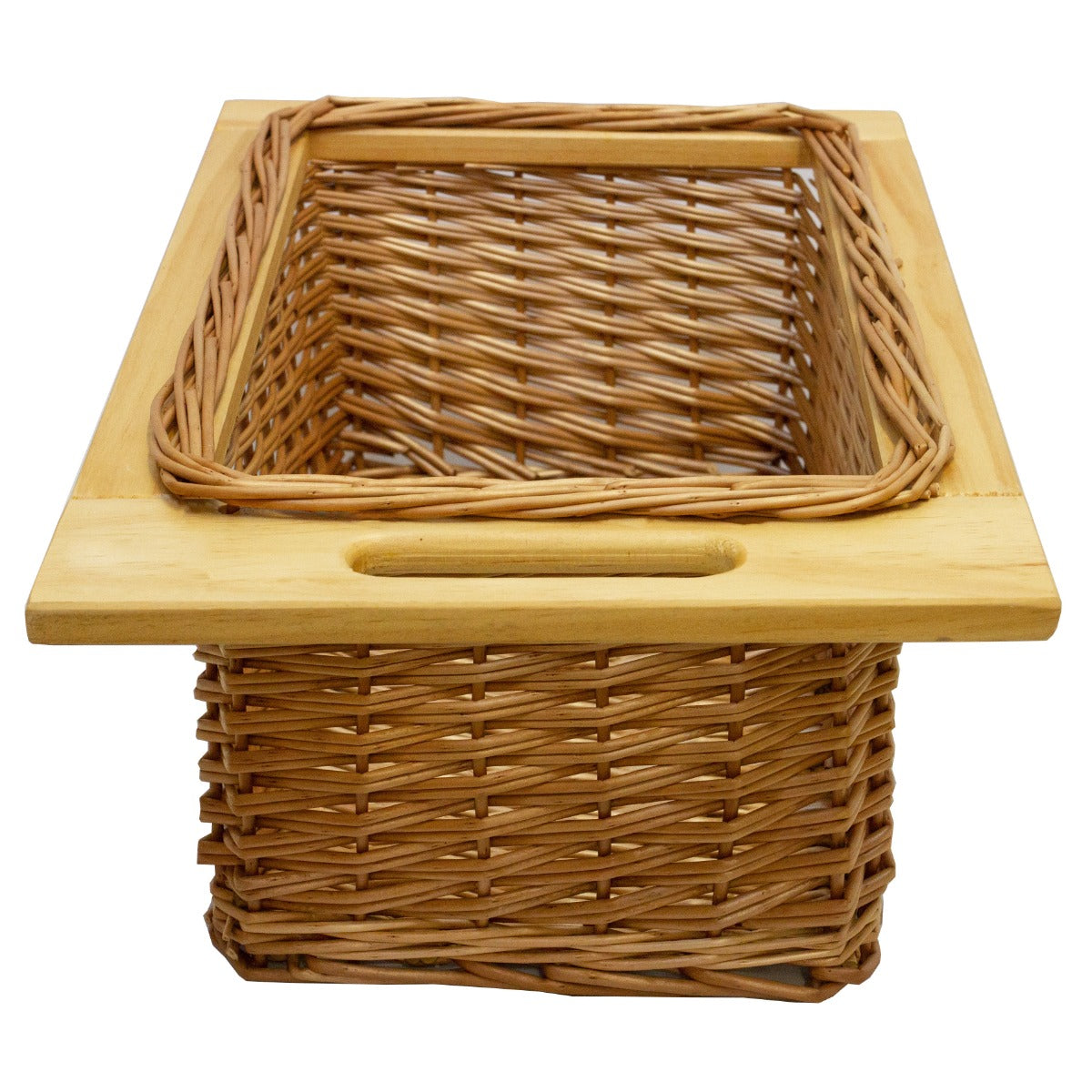 Pull-Out Wicker Kitchen Baskets – 400mm Wide