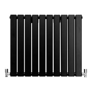 Matte Black Designer Flat Panel Radiator – 600 x 700 mm