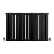 Designer Flat Panel Radiator – Matt Black Finish, 600 x 910 mm