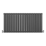 Designer Flat Panel Radiator, Anthracite Grey, 600 x 1190 mm