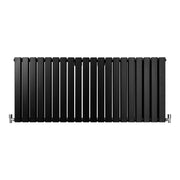 Matt Black Designer Flat Panel Radiator - 600 x 1400 mm