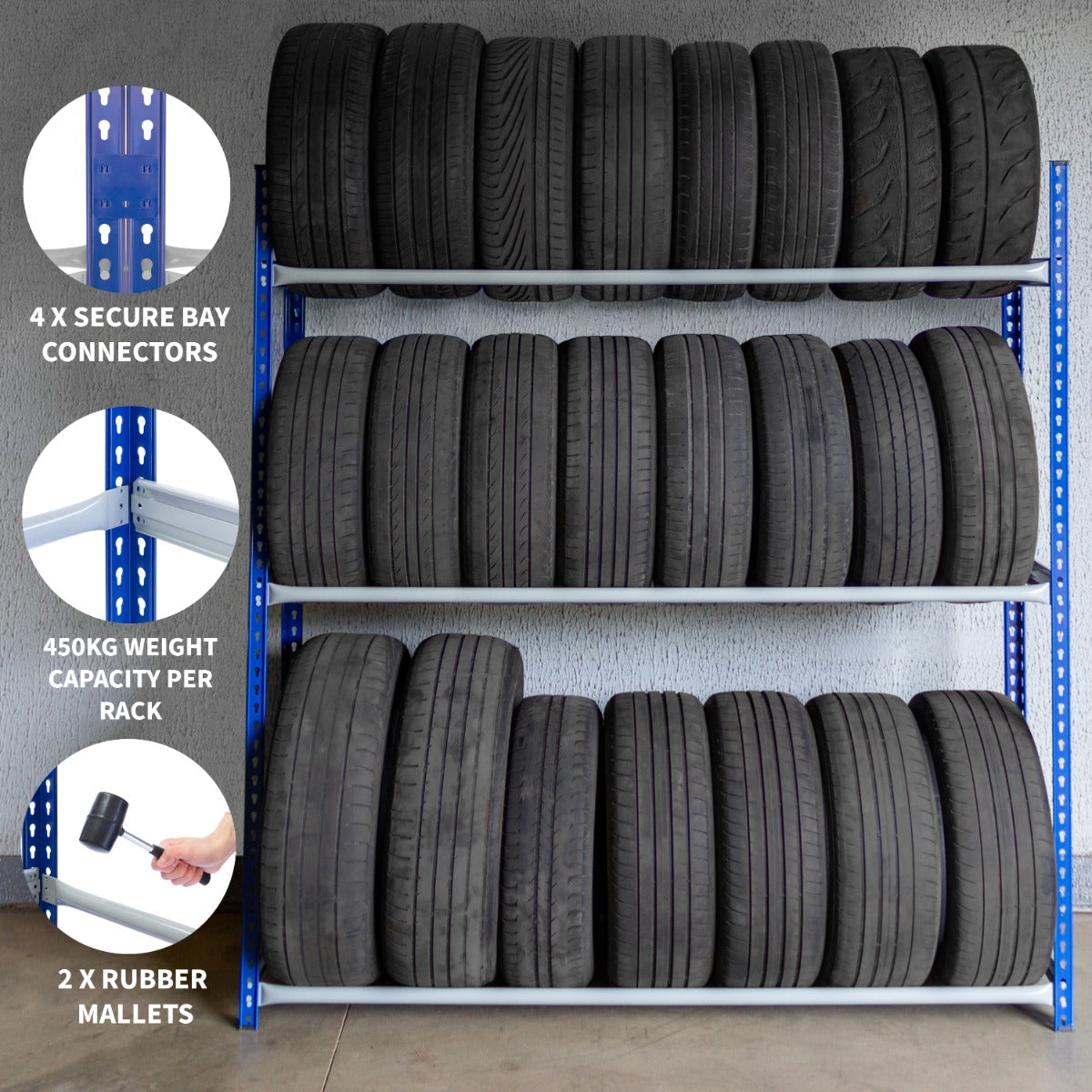 Two T-Rax Tyre Racking Bays