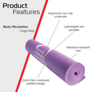 Yoga Mat - Cushioned Non-Slip Exercise Mat for Yoga and Pilates