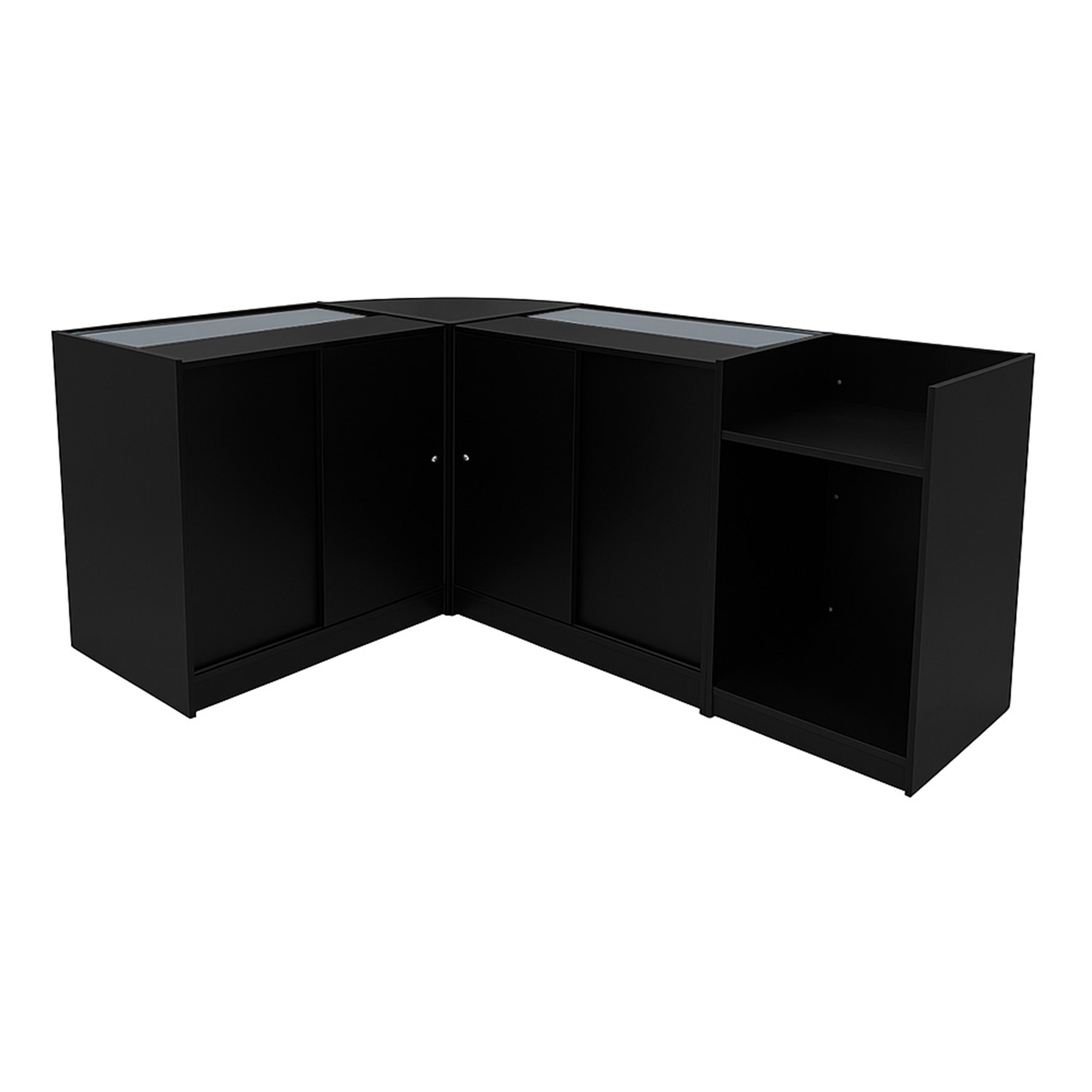 Sagittarius LED Shop Counter Set LM60, TB60, and 2 B900 Units – Black