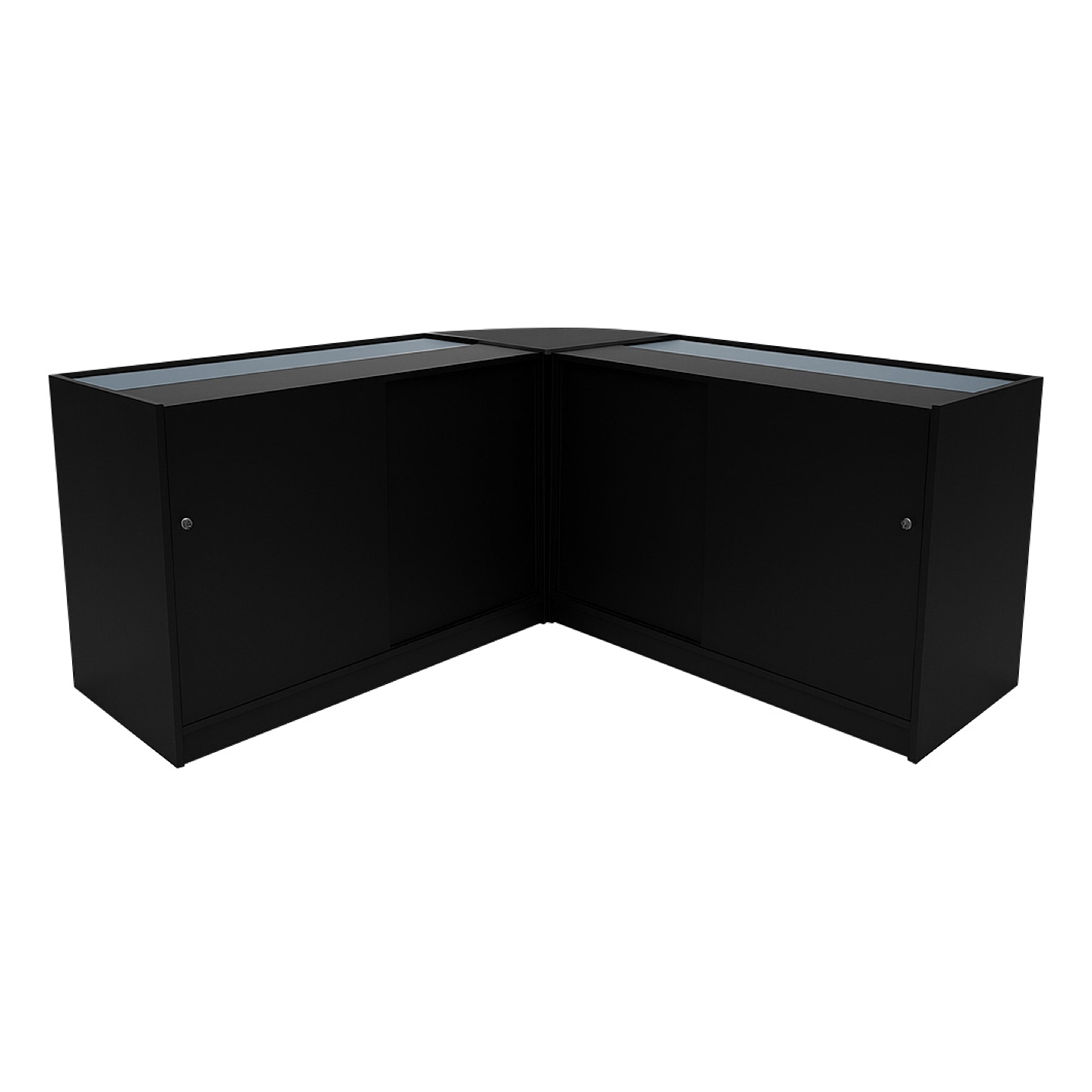 Iris LED Shop Counter Set CM60 with Two B1200 Units - Black