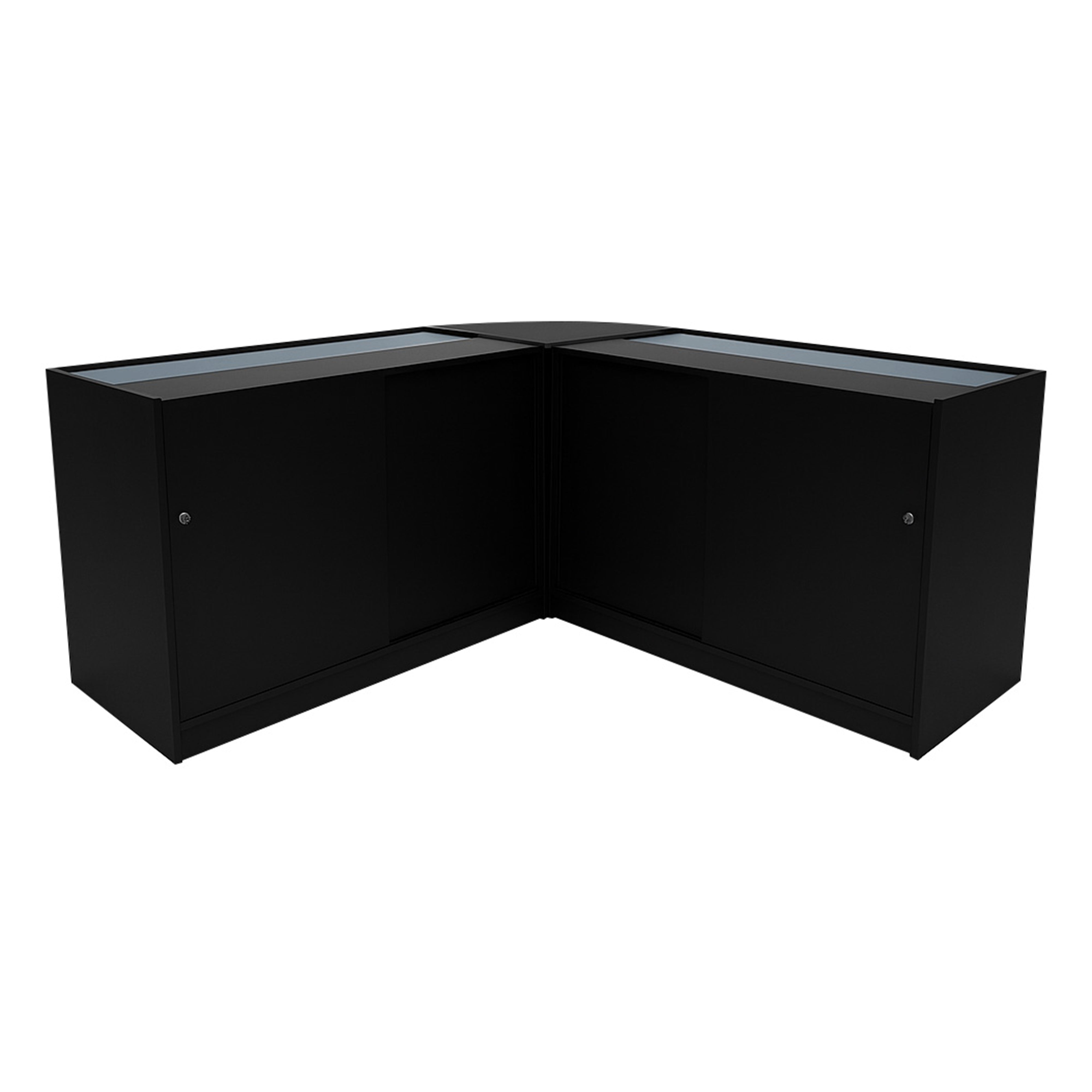 Harmonia LED Shop Counter Set B1200, C1200 and LM60 – Black