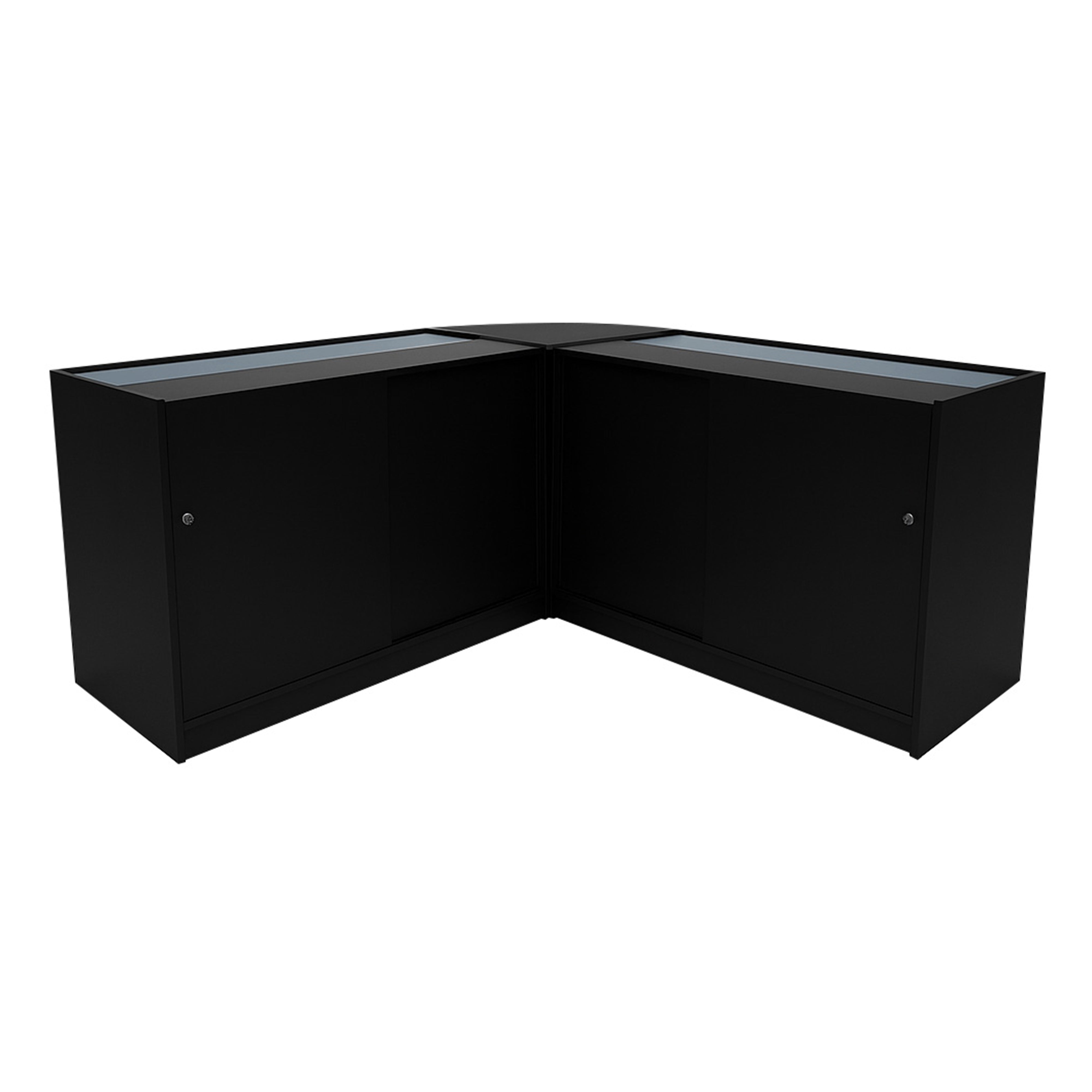 Demeter LED Shop Counter Set: K1200, B1200 & LM60 - Black