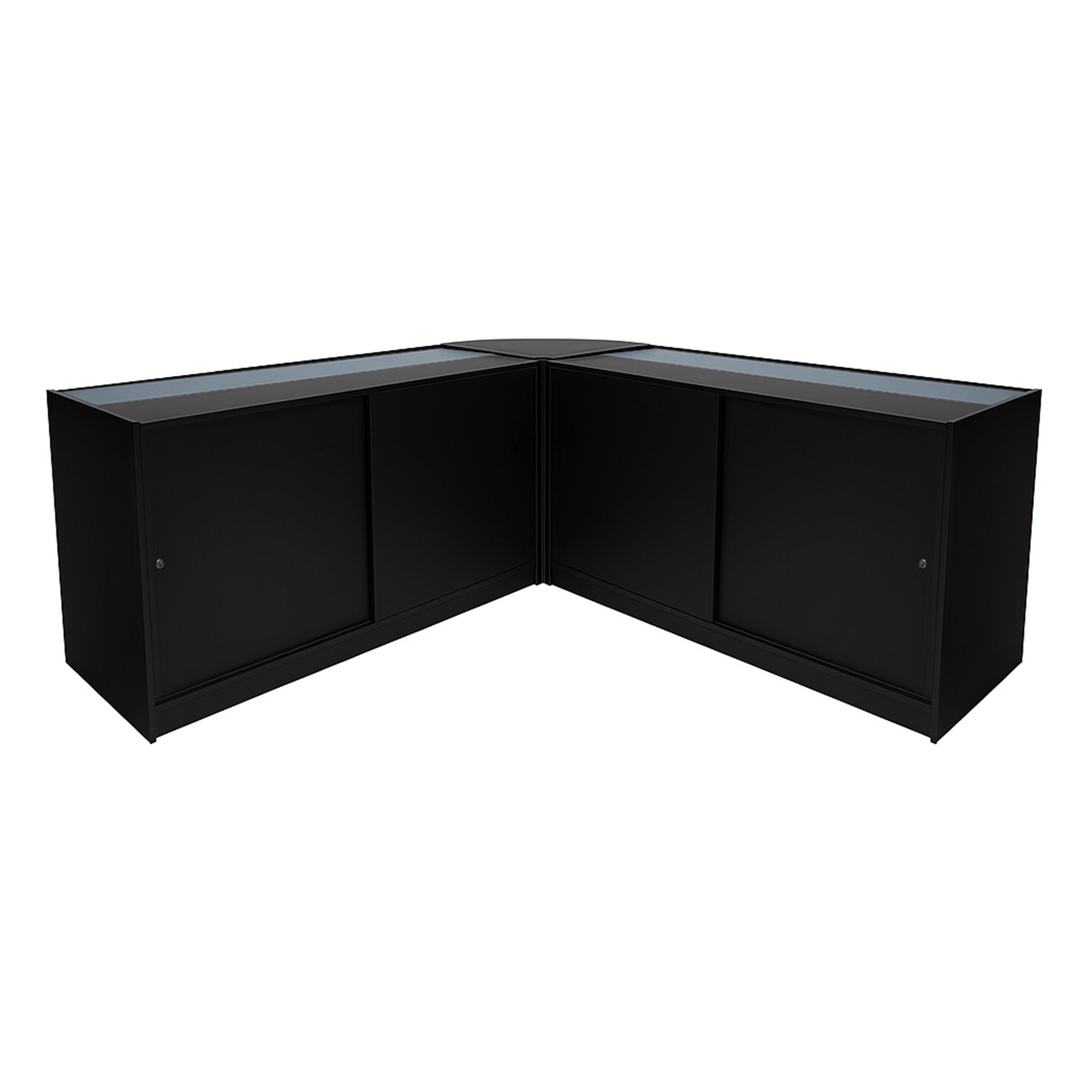 Harmonia LED Shop Counter Set B1500, C1500 and LM60 - Black