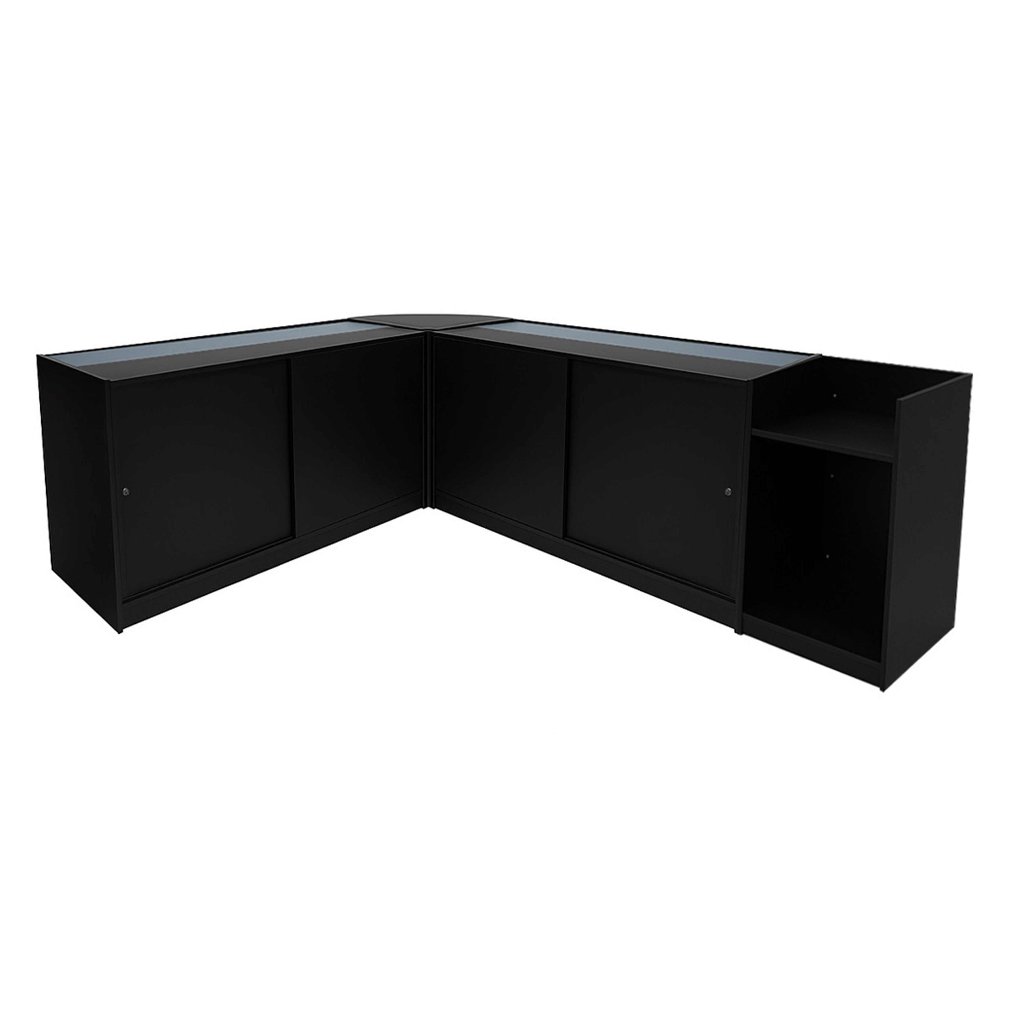 Sagittarius LED Shop Counter Set with LM60, TB60, and 2x B1500 – Black