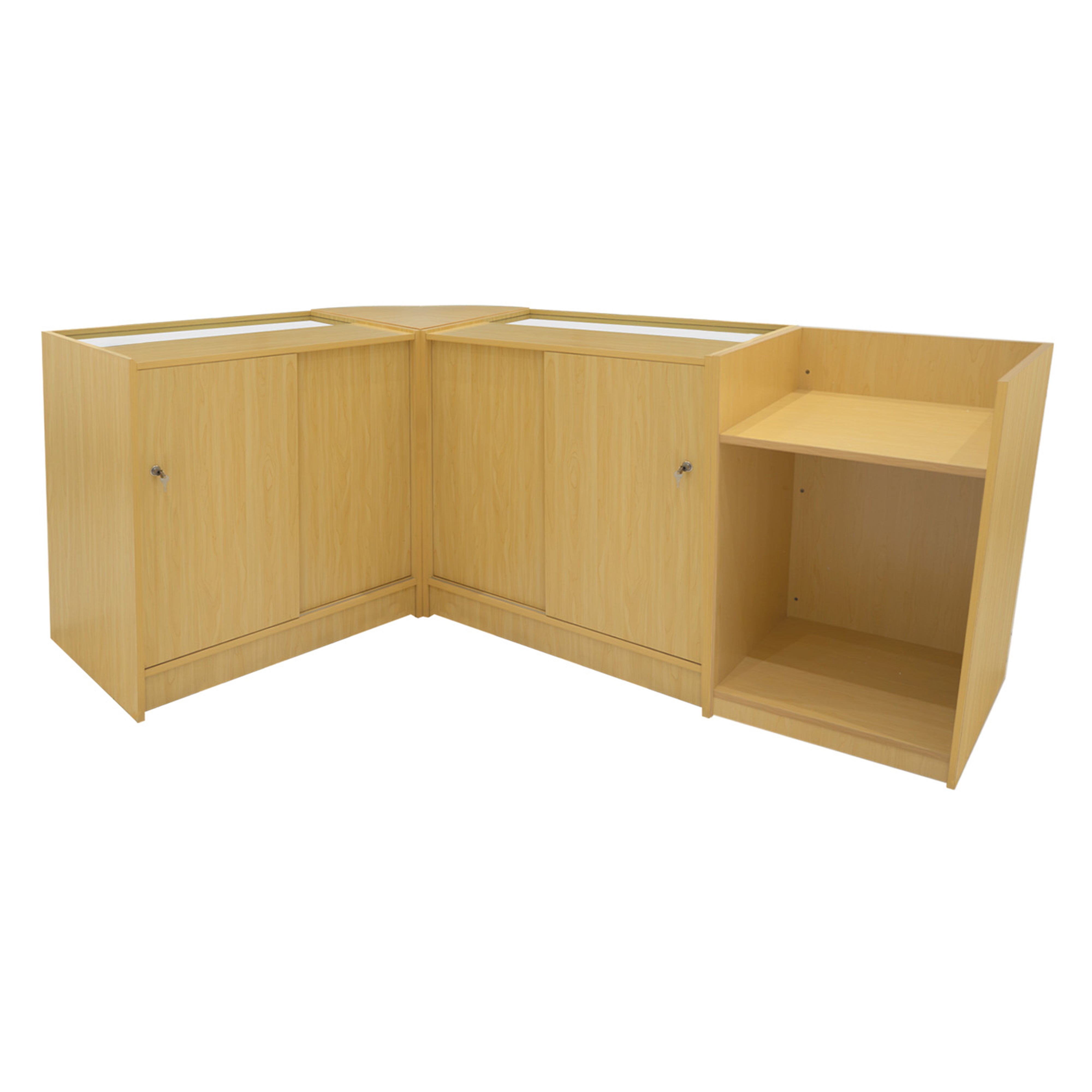 Europa LED Shop Counter Set (B900, C900, TB60 & LM60) – Maple Finish