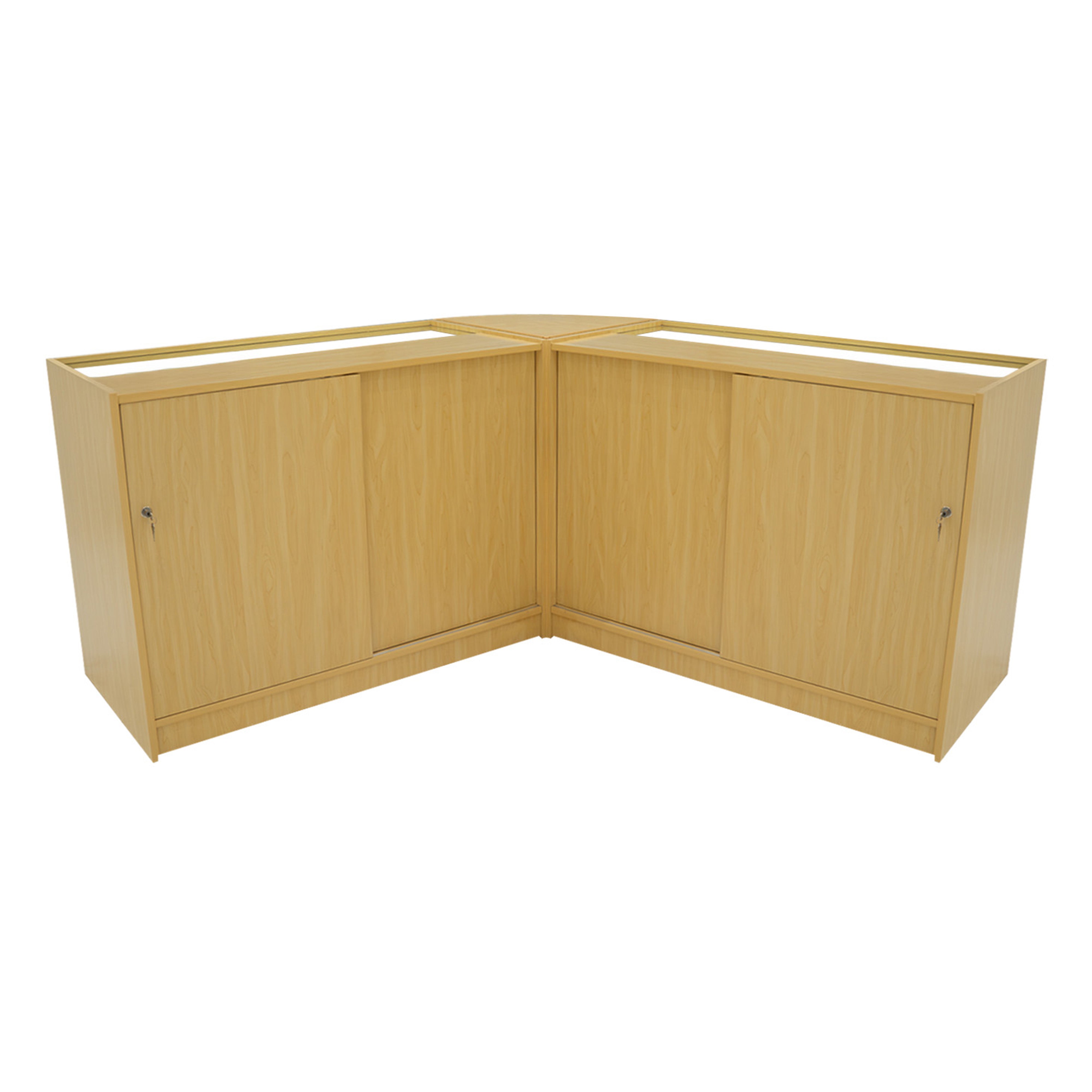 Harmonia LED Shop Counter Set – B1200, C1200 & LM60 – Maple Finish
